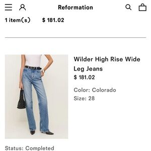 Reformation Colorado High Rise Jeans - Blue